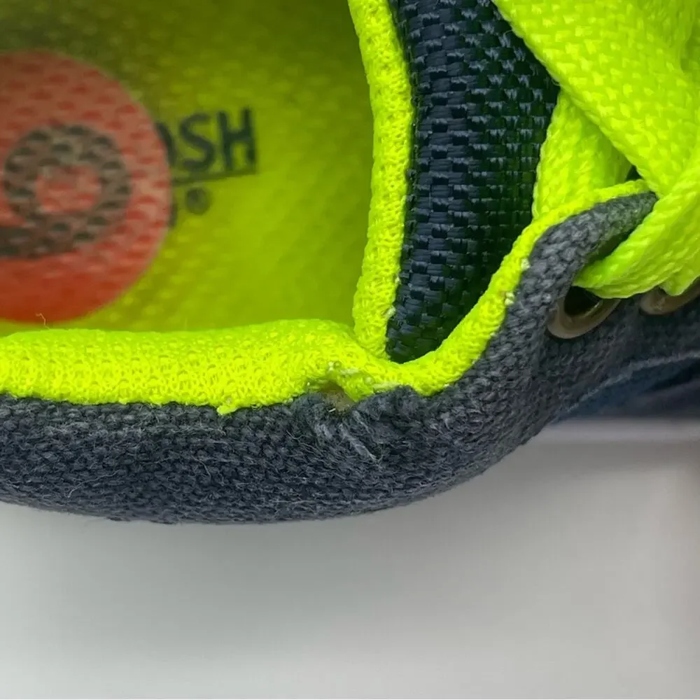 OshKosh B'gosh Thomas2 Navy Sneakers w/ Neon Green Accents & Laces - Size 6